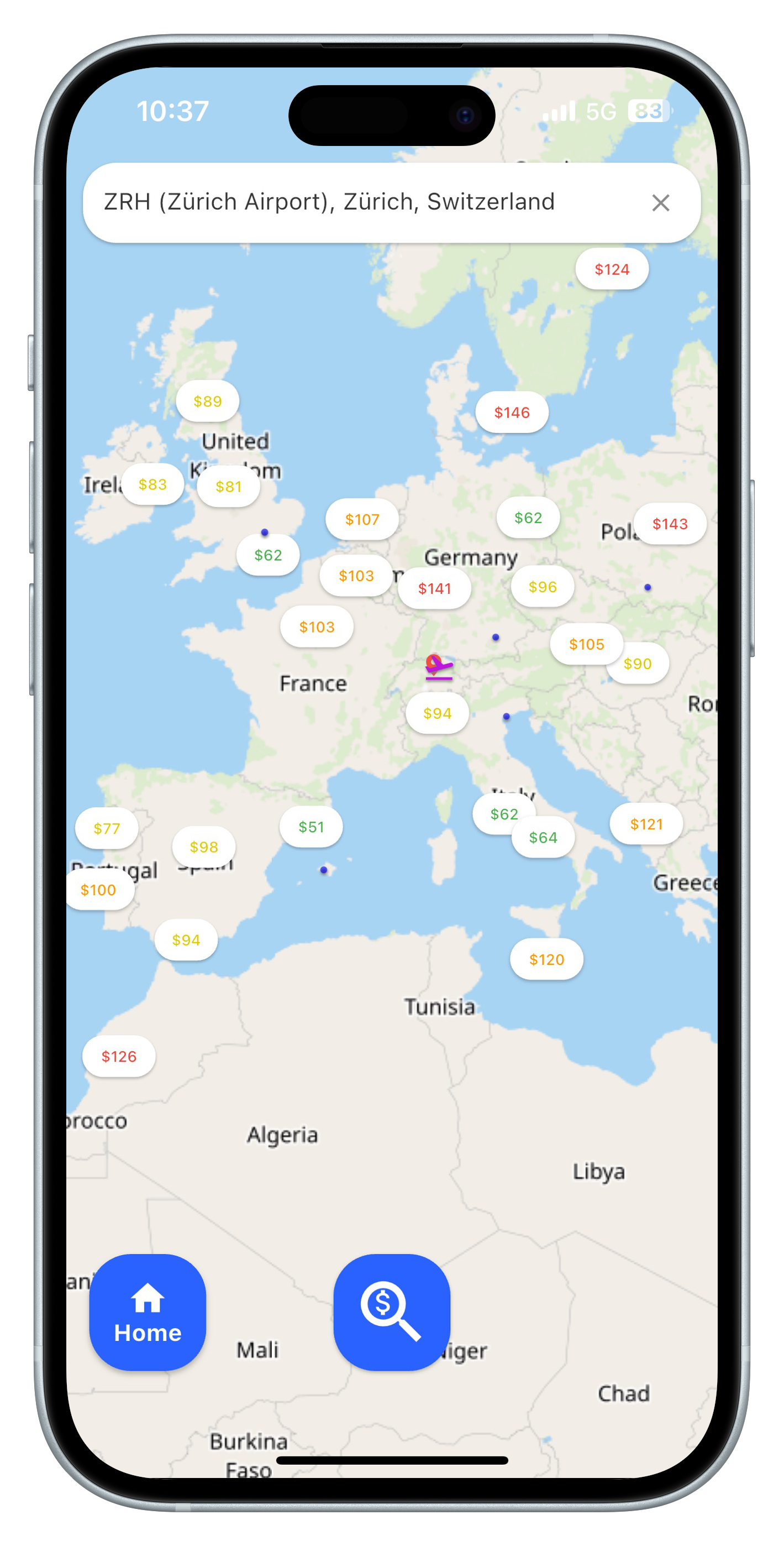 Intuitive Map Interface screenshot